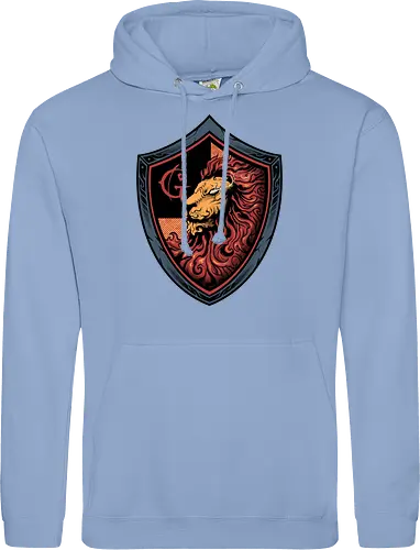 house of red mane - lion, magic, wizard, animal, myth, school, sport, game, rpg, fantasy, creature - Standard Hoodie