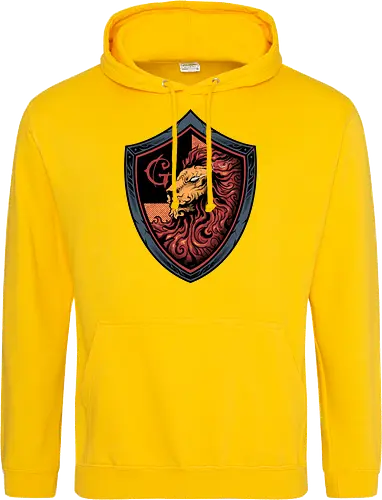 house of red mane - lion, magic, wizard, animal, myth, school, sport, game, rpg, fantasy, creature - Standard Hoodie