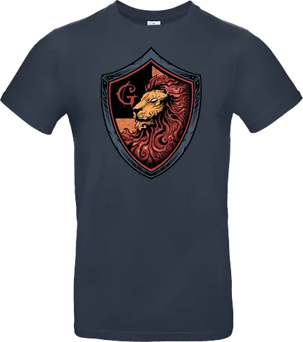 house of red mane - lion, magic, wizard, animal, myth, school, sport, game, rpg, fantasy, creature - Standard T-Shirt