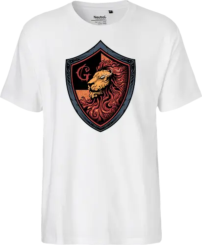 house of red mane - lion, magic, wizard, animal, myth, school, sport, game, rpg, fantasy, creature - Fairtrade T-Shirt