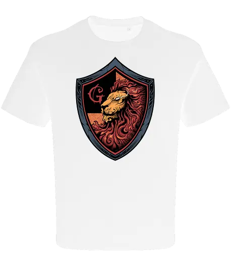 house of red mane - lion, magic, wizard, animal, myth, school, sport, game, rpg, fantasy, creature - Oversize T-Shirt