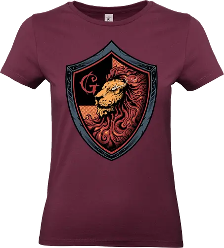 house of red mane - lion, magic, wizard, animal, myth, school, sport, game, rpg, fantasy, creature - Standard T-Shirt (Frauen)