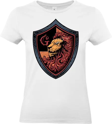 house of red mane - lion, magic, wizard, animal, myth, school, sport, game, rpg, fantasy, creature - Standard T-Shirt (Frauen)