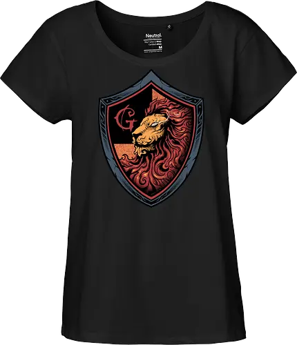 house of red mane - lion, magic, wizard, animal, myth, school, sport, game, rpg, fantasy, creature - Fairtrade Girl Shirt