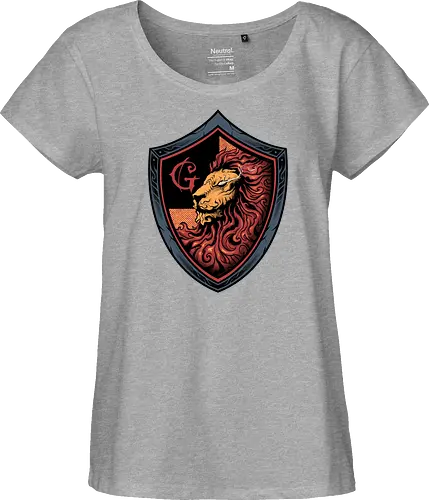 house of red mane - lion, magic, wizard, animal, myth, school, sport, game, rpg, fantasy, creature - Fairtrade Girl Shirt