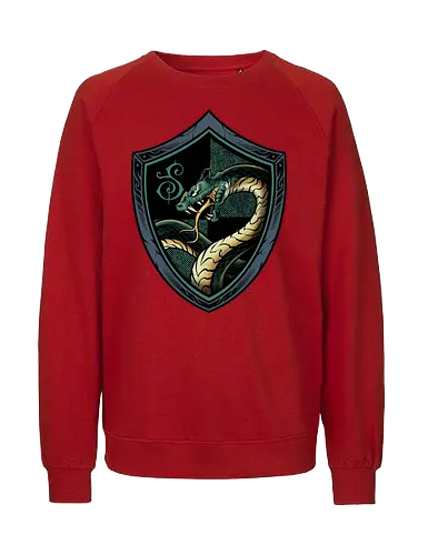 house of silent fang  - serpent, snake, ouroboros, magic, wizard, animal, myth, school, sport, game, rpg, fantasy, creature - Fairtrade Sweatshirt
