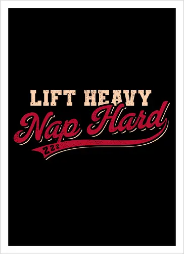 Lift Heavy Nap Hard Vintage Gym Humor 