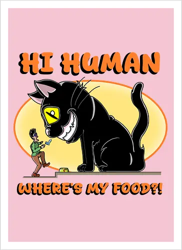 Lustiger Anime-Manga-Katzenbesitzer-Sarkasmus