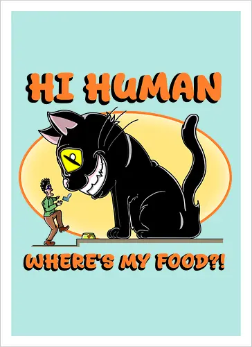 Lustiger Anime-Manga-Katzenbesitzer-Sarkasmus