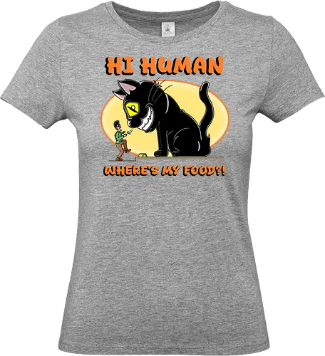 Lustiger Anime-Manga-Katzenbesitzer-Sarkasmus - anime, manga, katze, riesige katze, katzenbesitzer, katzenhumor, lustig, sarkasmus, niedlich, kawaii, cartoon katze, comic stil, futter, hunger, haustier, otaku, japanischer stil, witziges motiv, funny design, meme stil, popkultur, geschenkidee, trendig, tierillustration, humorvoll - Standard T-Shirt (Frauen)