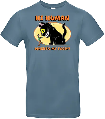 Lustiger Anime-Manga-Katzenbesitzer-Sarkasmus - anime, manga, katze, riesige katze, katzenbesitzer, katzenhumor, lustig, sarkasmus, niedlich, kawaii, cartoon katze, comic stil, futter, hunger, haustier, otaku, japanischer stil, witziges motiv, funny design, meme stil, popkultur, geschenkidee, trendig, tierillustration, humorvoll - Standard T-Shirt