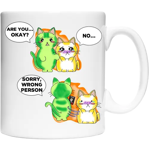 Kawaii-Sarkasmus Alles okay? Falsche Katze