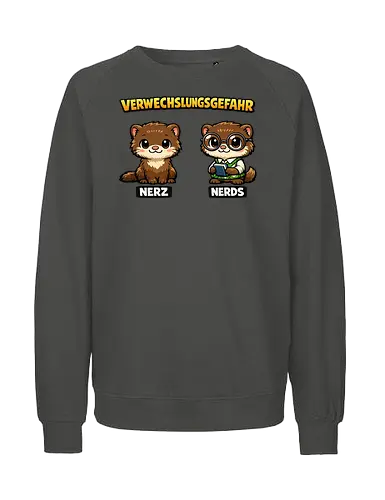 Nerds - Simlow, Twitch, Streamer, Katze, Chaos, Lustig - Fairtrade Sweatshirt