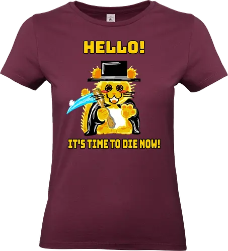 Schneller Tod auf Samtpfoten - kawaii, katze, gepard, cheetah, sensenmann, grim reaper, lustig, horror, sarkasmus, schwarzer humor, niedlich gruselig, cartoon katze, comic stil, dunkler humor, irony, meme stil, popkultur, kawaii horror, witziges motiv, funny design, alternative kunst, gothic süß, tierillustration, geschenkidee, trendig - Standard T-Shirt (Frauen)