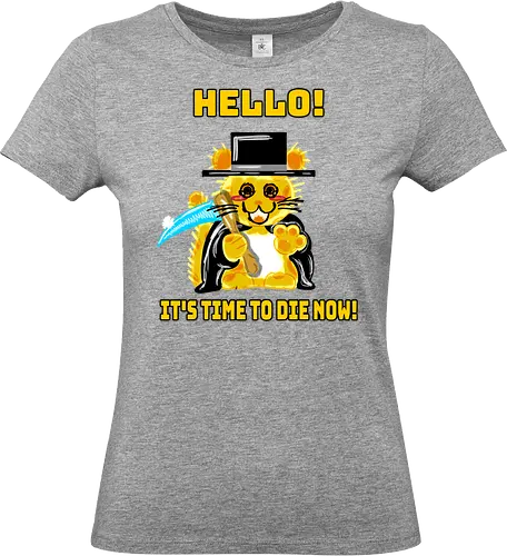 Schneller Tod auf Samtpfoten - kawaii, katze, gepard, cheetah, sensenmann, grim reaper, lustig, horror, sarkasmus, schwarzer humor, niedlich gruselig, cartoon katze, comic stil, dunkler humor, irony, meme stil, popkultur, kawaii horror, witziges motiv, funny design, alternative kunst, gothic süß, tierillustration, geschenkidee, trendig - Standard T-Shirt (Frauen)