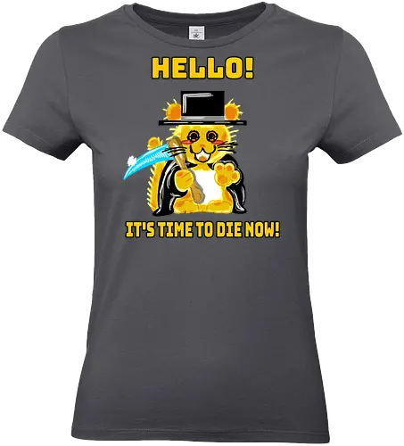 Schneller Tod auf Samtpfoten - kawaii, katze, gepard, cheetah, sensenmann, grim reaper, lustig, horror, sarkasmus, schwarzer humor, niedlich gruselig, cartoon katze, comic stil, dunkler humor, irony, meme stil, popkultur, kawaii horror, witziges motiv, funny design, alternative kunst, gothic süß, tierillustration, geschenkidee, trendig - Standard T-Shirt (Frauen)