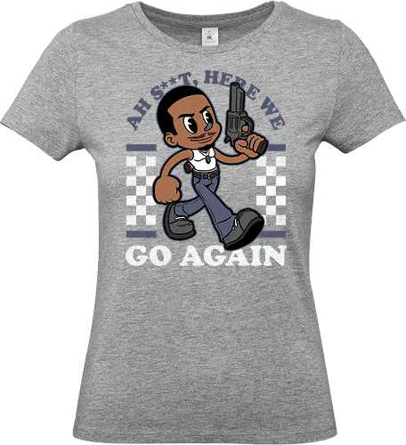 Game Mascot Grove Gang - Video Games, Video Game, Game, Games, Gamer, Mascot, Retro, Vintage, Retro Vintage, Retro Gamer, Retro Cartoon, Game Mascot, Fantasy, Adventure, Classic Game, Classic Games, Crime, Mafia, Car, Gang, Gun, Quote - Standard T-Shirt (Frauen)