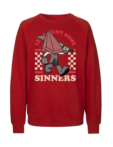 Game Mascot Pyramid - Video Games, Video Game, Game, Games, Gamer, Mascot, Retro, Vintage, Retro Vintage, Retro Gamer, Retro Cartoon, Game Mascot, Pyramid, Demon, Undead, Monster, Scary, Spooky, Creepy, Sinner, Sin, Survival Horror, Survival, Halloween, Classic Horror, Horror, Cult - Fairtrade Sweatshirt