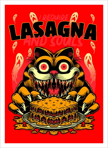 Creepy Cat Lasagna 