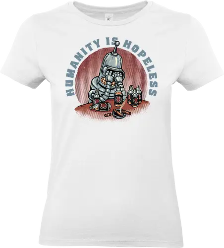 Humanity Is Hopeless - Robot, robots, sitcom, funny, humor, science fiction, animated, animation - Standard T-Shirt (Frauen)