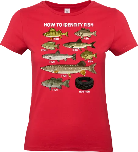 How to Indetify Fish - fish, aquarium, fish lover, fisherman, fishing, funny, lake, ocean, ocean life, salmon, sea, sea life, seafood, trout, water - Standard T-Shirt (Frauen)