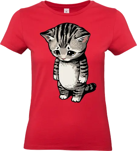 Sad Cat Meme - sad cat, animal, cat lady, cat lover, cat meme, cat mom, cat owner, cats love, catshirt, funny, kitten, kitty, meme, pet, sarcastic - Standard T-Shirt (Frauen)