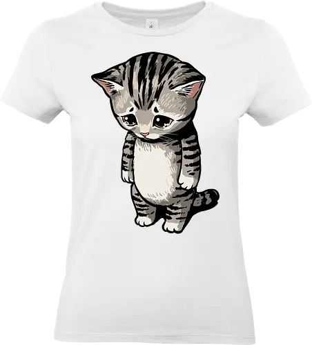 Sad Cat Meme - sad cat, animal, cat lady, cat lover, cat meme, cat mom, cat owner, cats love, catshirt, funny, kitten, kitty, meme, pet, sarcastic - Standard T-Shirt (Frauen)