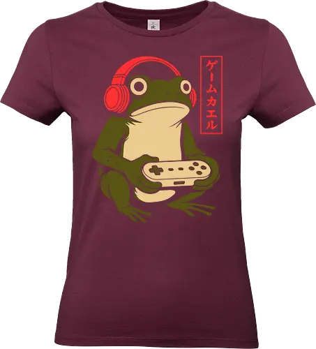Gamer Frog - gamer frog shirt, japanese kawaii frog, retro gaming t-shirt, frog with headphones, cute gamer aesthetic, japanese kanji frog apparel, vintage gaming console graphic, cottagecore gamer tee, funny frog gift, lo-fi gaming clothes, toad playing video games, green frog streetwear, aesthetic gamer girl top, retro controller design, japanese pop culture shirt, gaming room aesthetic, cute animal gamer, minimalist gaming art, hopper gaming merch - Standard T-Shirt (Frauen)