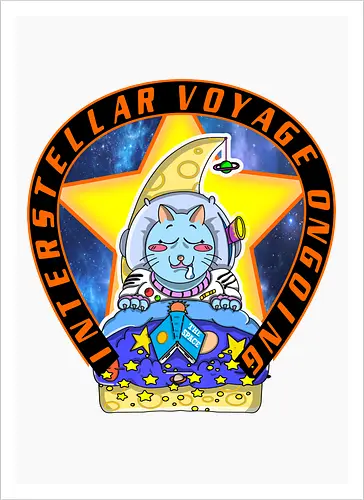 Kawaii Katze Interstellare Reise läuft