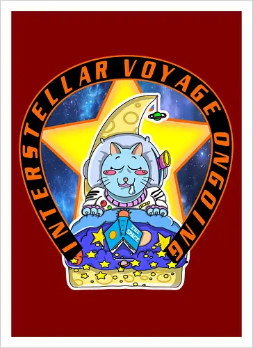 Kawaii Katze Interstellare Reise läuft