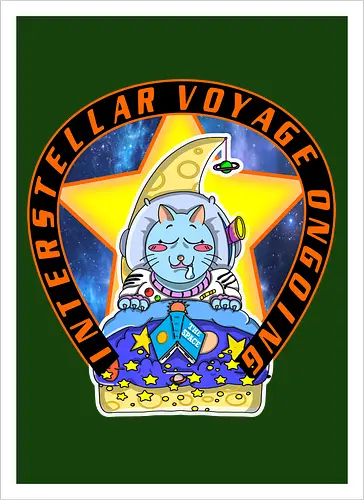 Kawaii Katze Interstellare Reise läuft