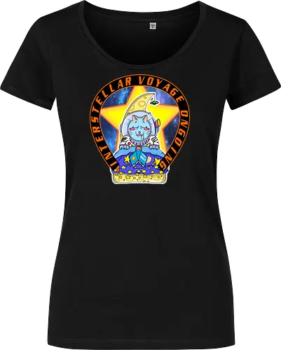 Kawaii Katze Interstellare Reise läuft