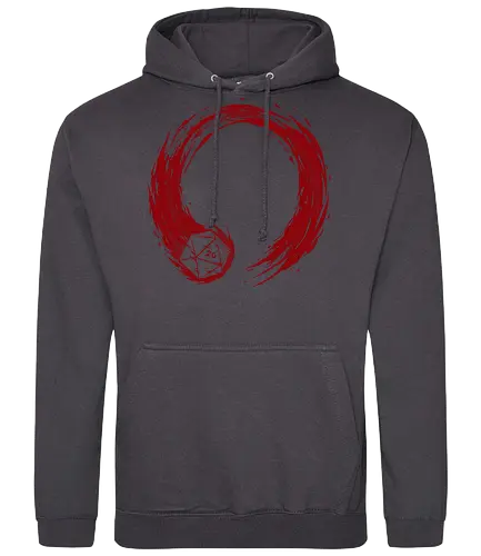 enso of fate  - dice, game, rolling, crit, board game, cool, funny, burning, enso, japaneseart, circle - Standard Hoodie