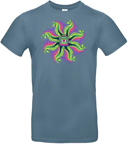all seeing horse - horse, psychedelic, mushroom, magic, symmetry, geometric, illustration, year, zodiac, unicorn, myth, mythical, creature, monster, animal, angry, wild, beast - Standard T-Shirt