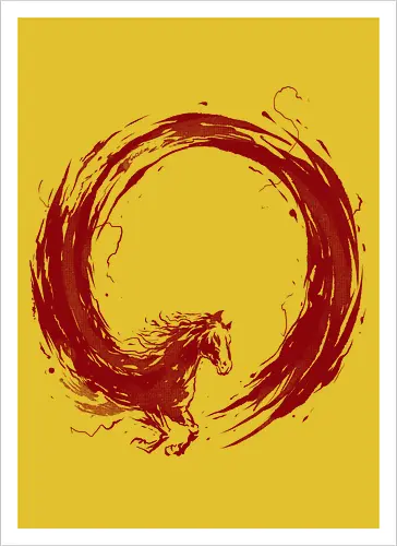 enso of red horse