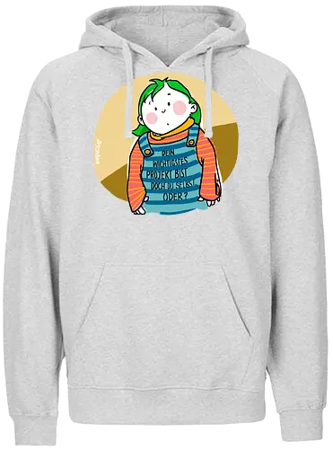 Dein wichtigstes Projekt.. - Ringelpullisprüche, Ringeldinger, streifenweise, Spruch, Weisheit, Motivation, Ringelpulli, SprücheShirt, Cartoon Illustration, Statement, Handgezeichnet, Humor, Selbstironie, Streifenpulli, Spruchshirt, deutsch - Fairtrade Hoodie