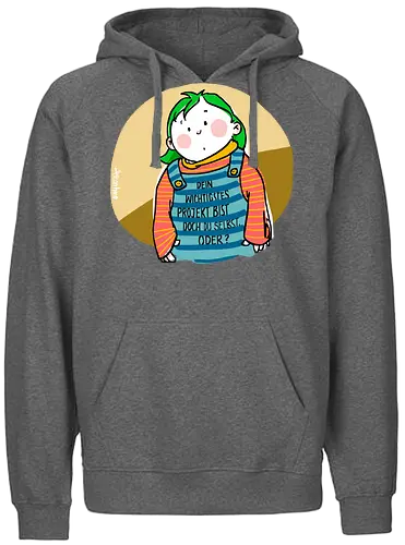 Dein wichtigstes Projekt.. - Ringelpullisprüche, Ringeldinger, streifenweise, Spruch, Weisheit, Motivation, Ringelpulli, SprücheShirt, Cartoon Illustration, Statement, Handgezeichnet, Humor, Selbstironie, Streifenpulli, Spruchshirt, deutsch - Fairtrade Hoodie