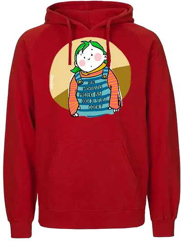 Dein wichtigstes Projekt.. - Ringelpullisprüche, Ringeldinger, streifenweise, Spruch, Weisheit, Motivation, Ringelpulli, SprücheShirt, Cartoon Illustration, Statement, Handgezeichnet, Humor, Selbstironie, Streifenpulli, Spruchshirt, deutsch - Fairtrade Hoodie