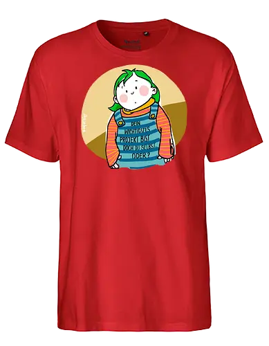 Dein wichtigstes Projekt.. - Ringelpullisprüche, Ringeldinger, streifenweise, Spruch, Weisheit, Motivation, Ringelpulli, SprücheShirt, Cartoon Illustration, Statement, Handgezeichnet, Humor, Selbstironie, Streifenpulli, Spruchshirt, deutsch - Fairtrade T-Shirt