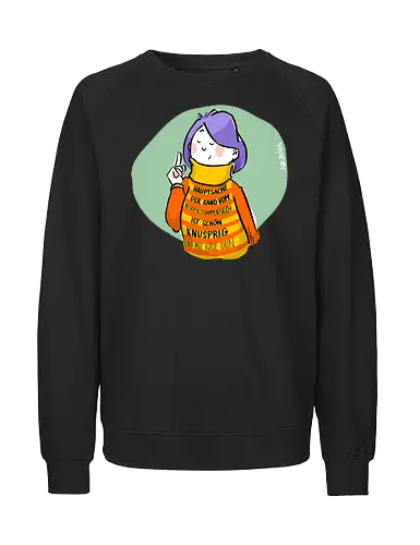 Hauptsache der Rand vom Nervenzusammenbruch... - Ringelpullisprüche, Ringeldinger, streifenweise, Spruch, Weisheit, Motivation, Ringelpulli, SprücheShirt, Cartoon Illustration, Statement, Handgezeichnet, Humor, Selbstironie, Streifenpulli, Spruchshirt, deutsch - Fairtrade Sweatshirt