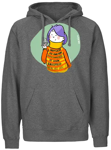 Hauptsache der Rand vom Nervenzusammenbruch... - Ringelpullisprüche, Ringeldinger, streifenweise, Spruch, Weisheit, Motivation, Ringelpulli, SprücheShirt, Cartoon Illustration, Statement, Handgezeichnet, Humor, Selbstironie, Streifenpulli, Spruchshirt, deutsch - Fairtrade Hoodie