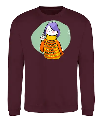 Hauptsache der Rand vom Nervenzusammenbruch... - Ringelpullisprüche, Ringeldinger, streifenweise, Spruch, Weisheit, Motivation, Ringelpulli, SprücheShirt, Cartoon Illustration, Statement, Handgezeichnet, Humor, Selbstironie, Streifenpulli, Spruchshirt, deutsch - Sweatshirt