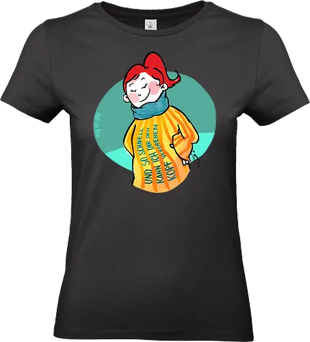 Und so schnell... - Ringelpullisprüche, Ringeldinger, streifenweise, Spruch, Weisheit, Motivation, Ringelpulli, SprücheShirt, Cartoon Illustration, Statement, Handgezeichnet, Humor, Selbstironie, Streifenpulli, Spruchshirt, deutsch - Standard T-Shirt (Frauen)