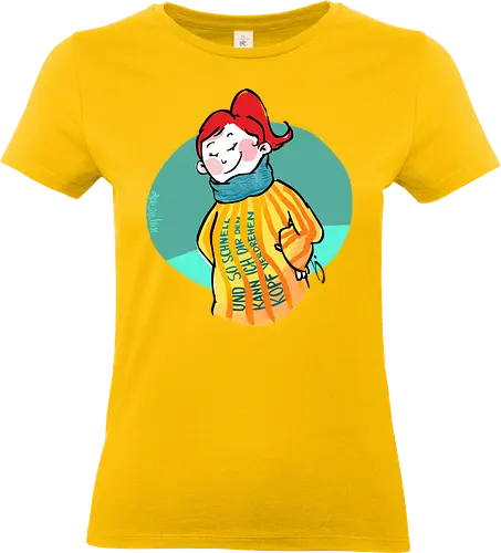 Und so schnell... - Ringelpullisprüche, Ringeldinger, streifenweise, Spruch, Weisheit, Motivation, Ringelpulli, SprücheShirt, Cartoon Illustration, Statement, Handgezeichnet, Humor, Selbstironie, Streifenpulli, Spruchshirt, deutsch - Standard T-Shirt (Frauen)