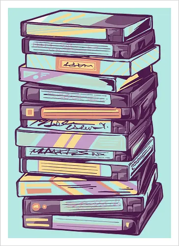 Retro VHS Kassette – Zurückspulen in die 90er Nostalgie