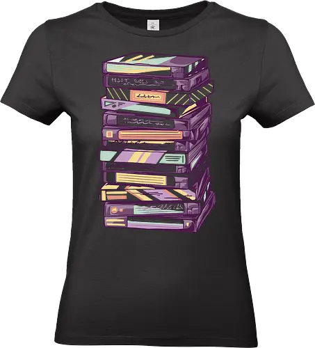 Retro VHS Kassette – Zurückspulen in die 90er Nostalgie - vhs, kassette, retro, 90er, 80er, nostalgie, vaporwave, glitch, filmabend, kino, geek, vintage, analog, tape, popkultur - Standard T-Shirt (Frauen)