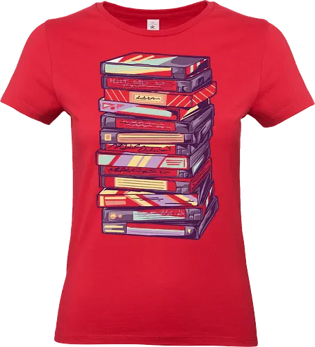 Retro VHS Kassette – Zurückspulen in die 90er Nostalgie - vhs, kassette, retro, 90er, 80er, nostalgie, vaporwave, glitch, filmabend, kino, geek, vintage, analog, tape, popkultur - Standard T-Shirt (Frauen)