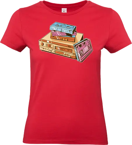 Vintage VHS Tape - videothek, vhs tape, retro design, oldschool, film, kinoabend, 80s style, 90s kid, vintage look, analog, nerd, kult, retro vibe, cassette, classic - Standard T-Shirt (Frauen)