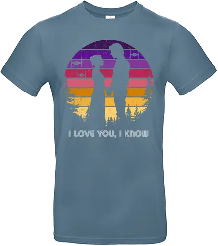 I love you, I know - love, valentines day, retro, vintage, movies, 80s films, galaxy, stars, valentine, heart - Standard T-Shirt