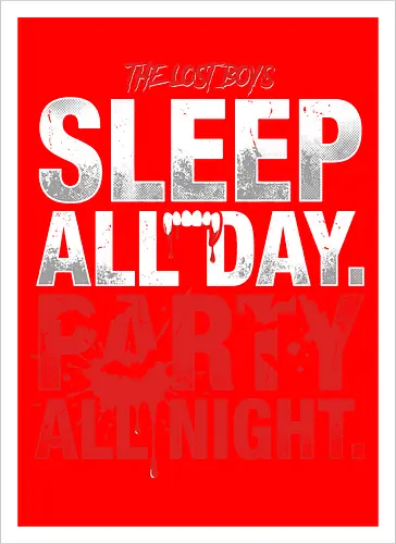 The Lost Boys" Sleep All Day Party All Night Retro Vampire T-Shirt